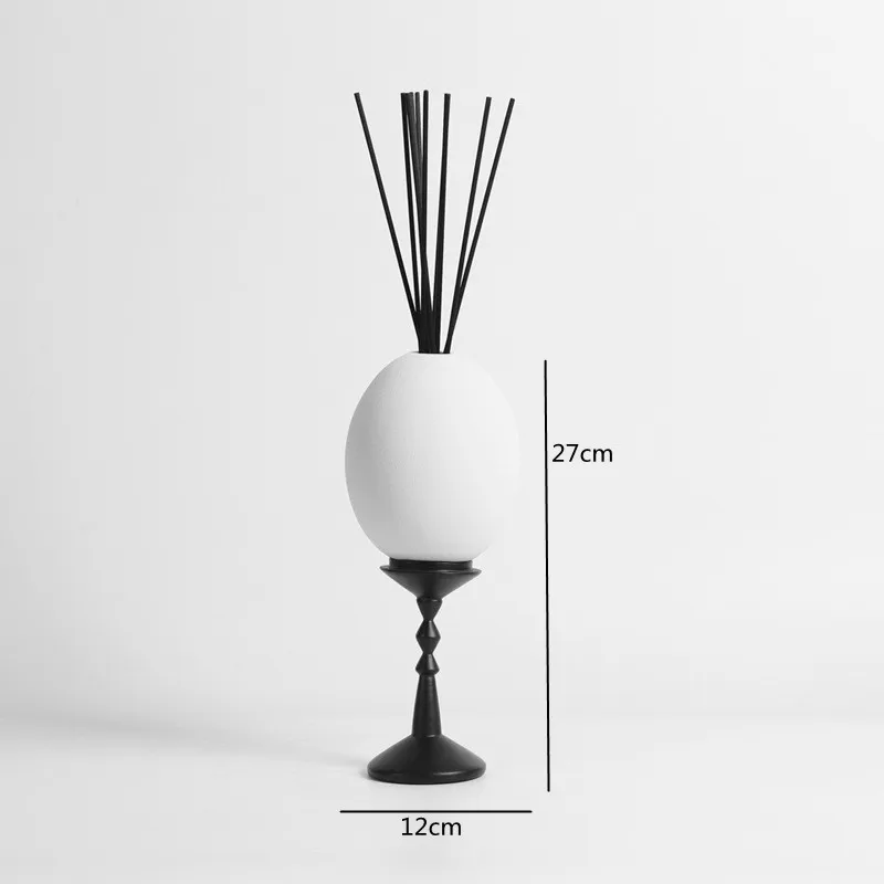 In Home Fragrance Products - Prosta biała ceramiczna ozdoba geometryczna w
