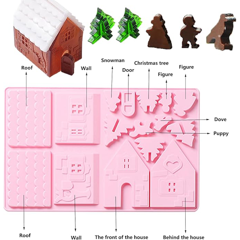1PC dom bożonarodzeniowy klock – Home Fragrance Gingerbread recenzja i cena